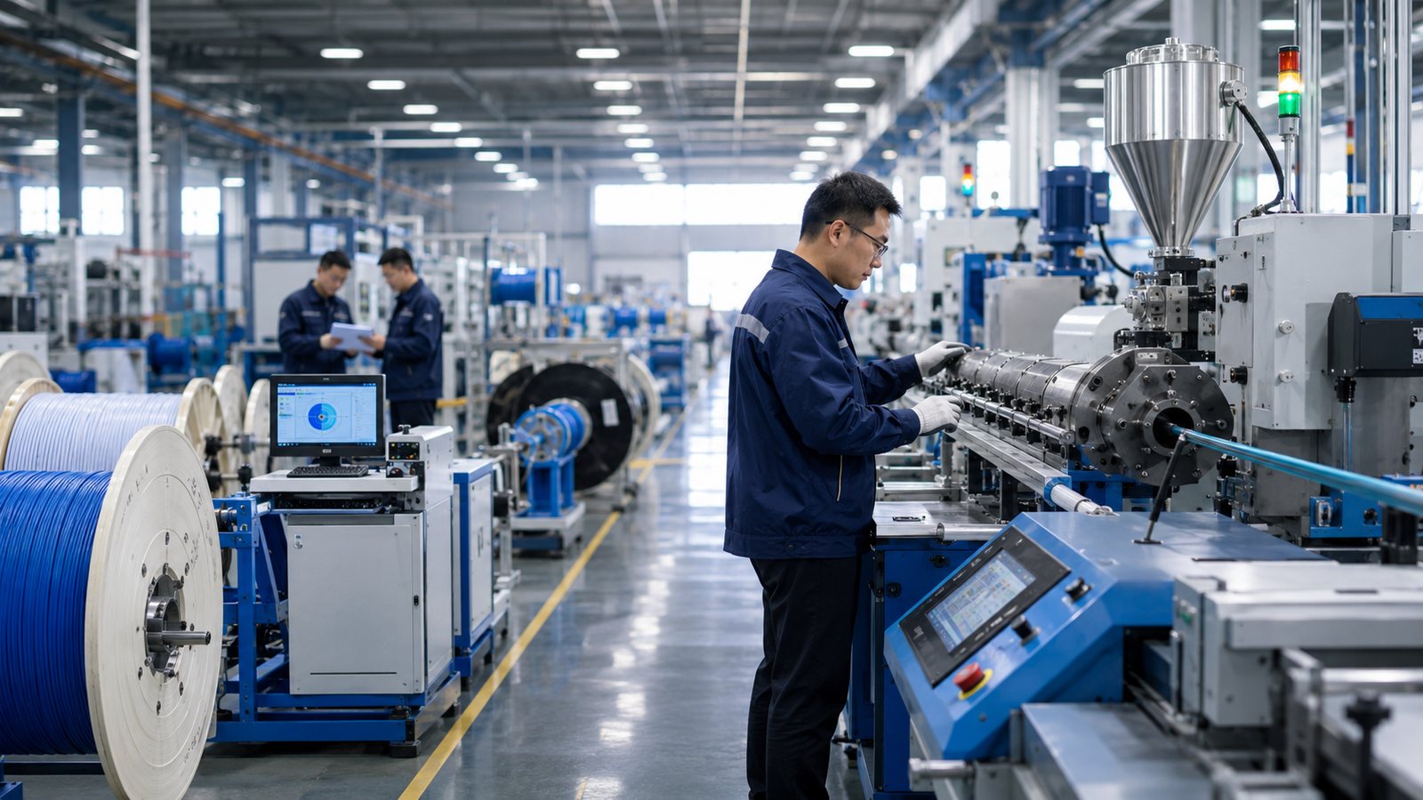 EcoFiber custom optical cable manufacturing line