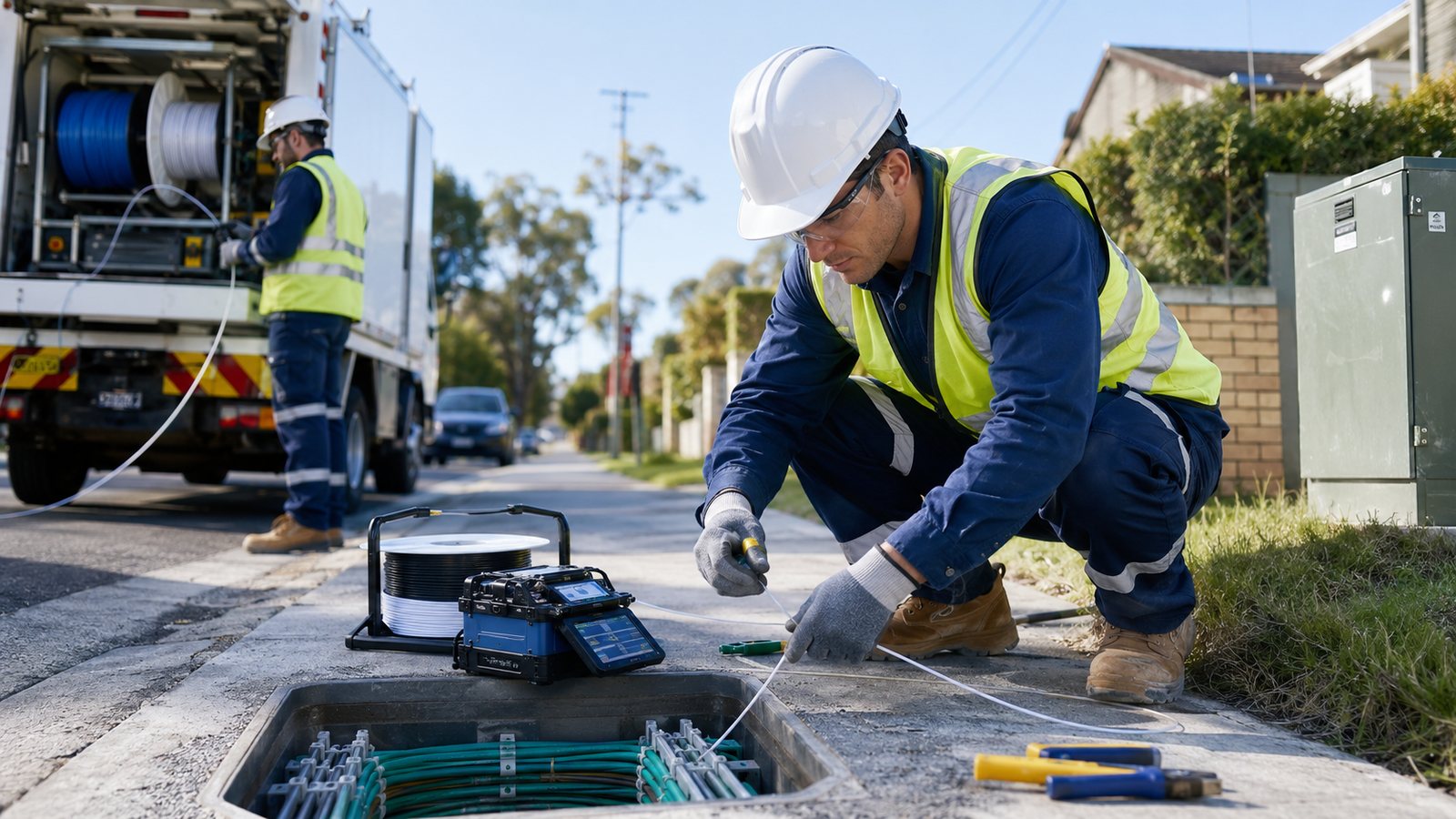EcoFiber optical fibre installation for Australian infrastructure